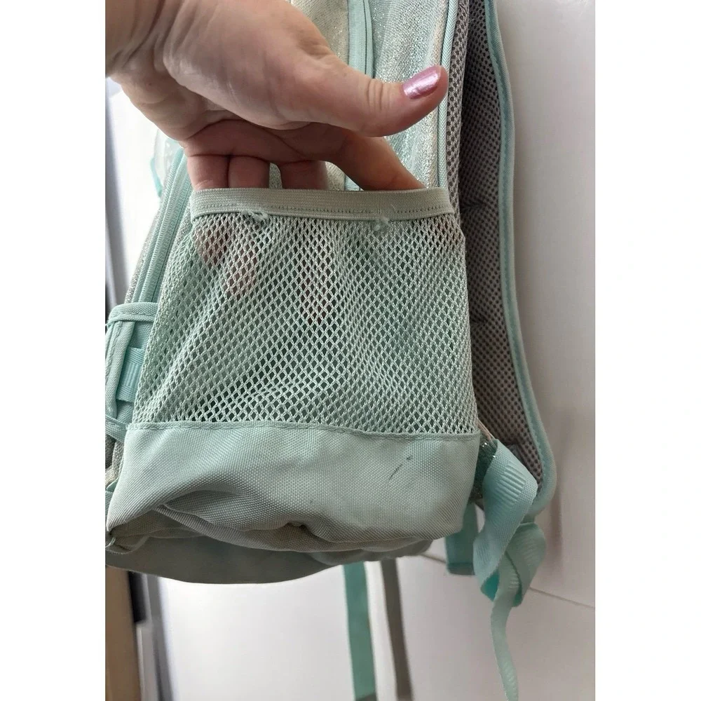 Pottery Barn Kids Blue Sparkle Backpack / Bookbag (16 inch)